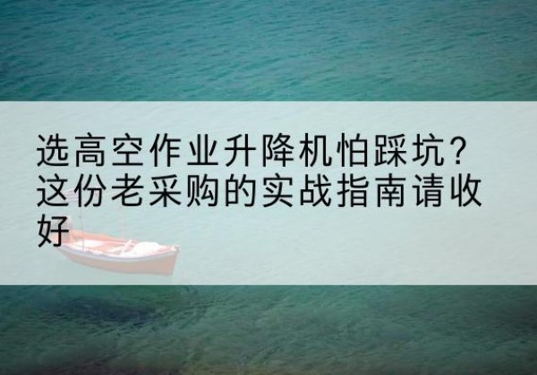 梁山高空作业升降机厂家推荐-选高空作业升降机怕踩坑？这份老采购的实战指南请收好